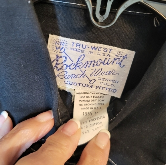 Rock mountain Vintage Ranch Wear Rodeo Tru West 15.5 made in USA - Picture 3 of 14